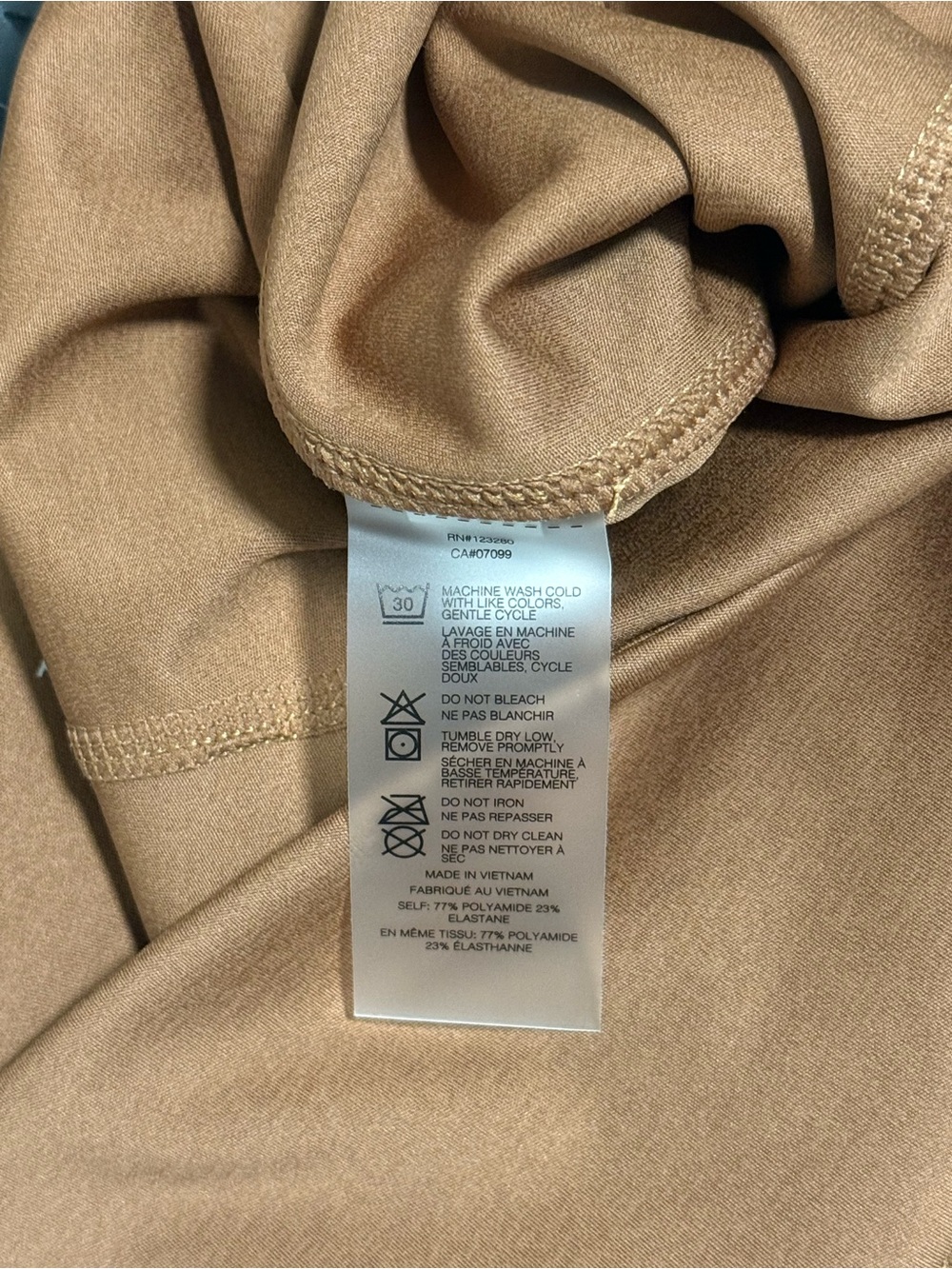 TravisMathew Moveknit Bonded Pocket Leggings Brown Size L - Picture 7 of 7